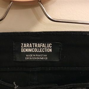 ZARA denim straight with a tiny kick leg